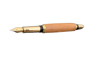 stylo à plume en acajou dit "le bâtisseur"