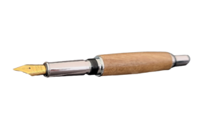 stylo à plume en noyer blond dit "le conteur"